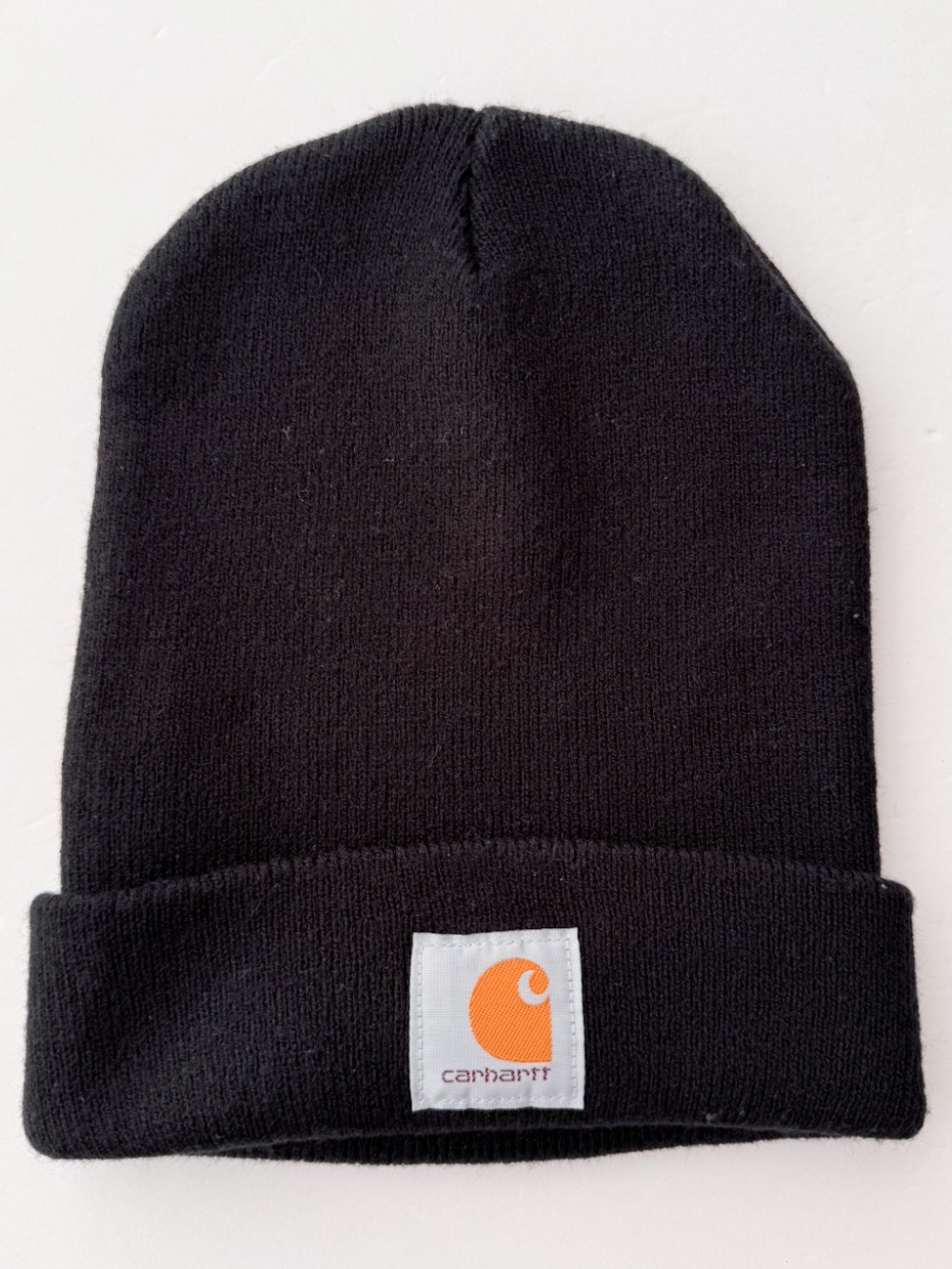 Carhartt Black A18 Acrylic Cuffed Beanie Knit Watch Hat Toque Made in Canada OS